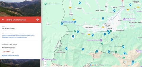 Góry z dzieckiem - mapa górskich szczytów online